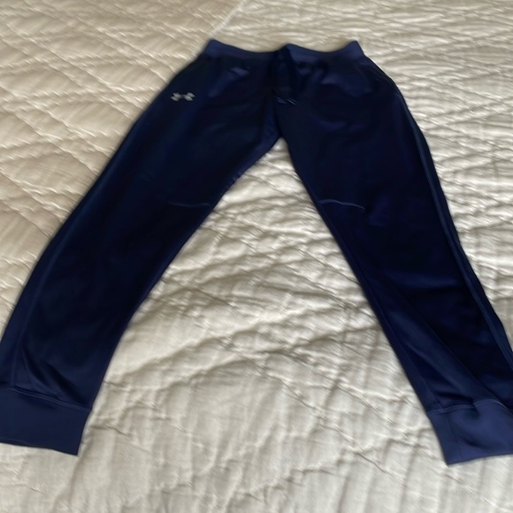 Men’s size small lightly fleece lined joggers in dark blue under armor - Picture 1 of 4